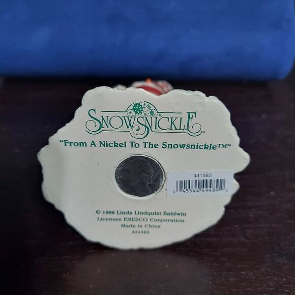 From a Nickel to the Snowsnickle Figurine garden Snowman Enesco 1998 Rare - Picture 3 of 4